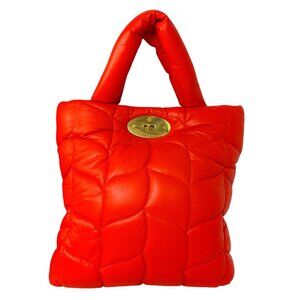 Mulberry Coral Orange Big Softie Nappa Leather Tote